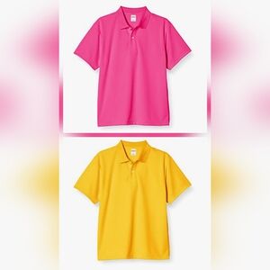 2x Mens Golf Polo Shirt Set - 100% Cotton, Like New